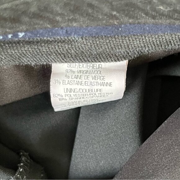 THEORY Testra 2B Stretch Wool Black Pants Size 8 - Picture 9 of 13